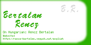 bertalan rencz business card